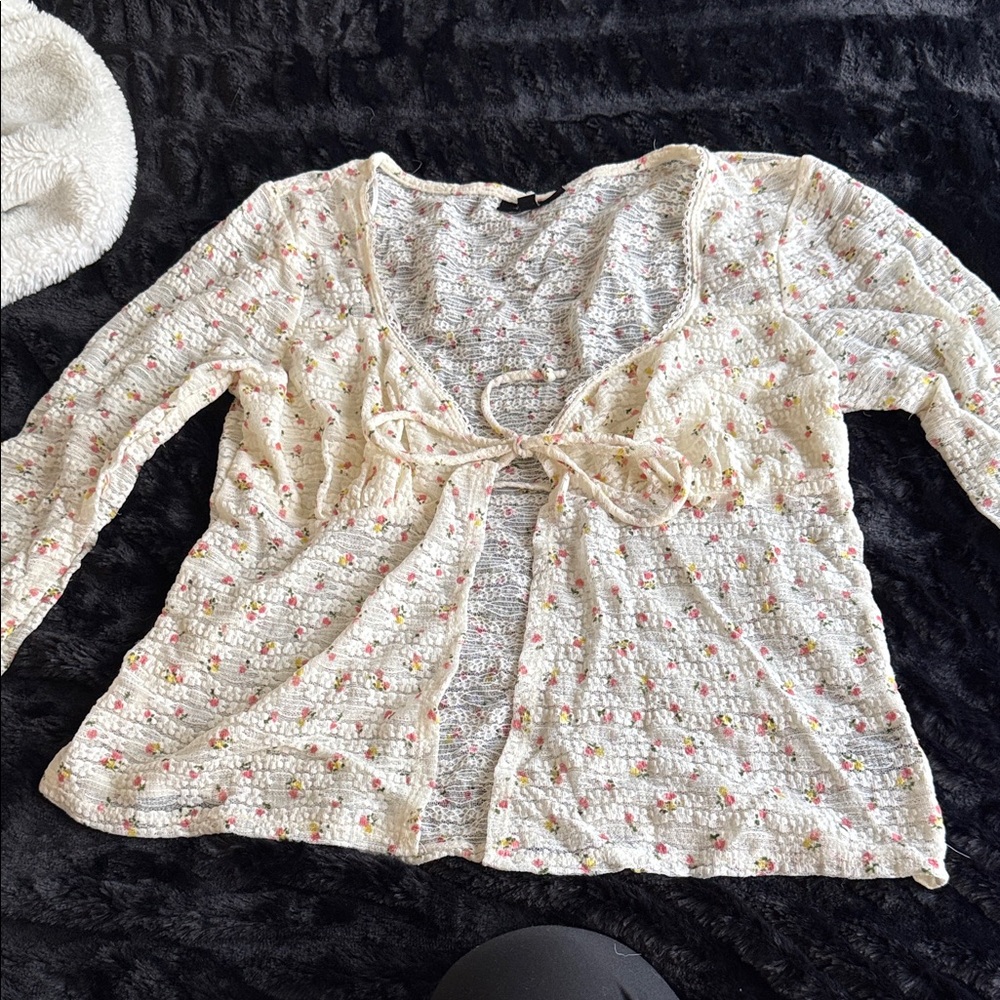 Self Esteem Cream Floral Blouse